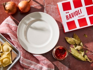 box and ravioli