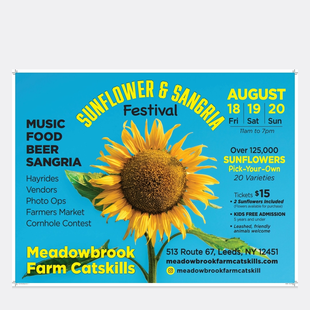 SUNFLOWER & SANGRIA FESTIVAL Great Northern Catskills of Greene County