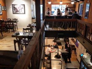 Upstairs in the Jagersberg looking down over the bar