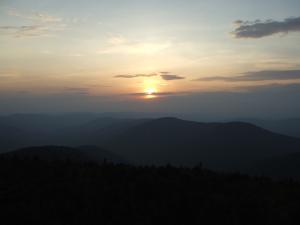 Sunset view from the Hunter Mountain fire tower in the Catskills