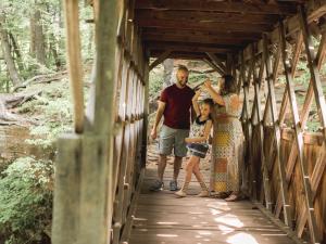 Covered bridge at Winter Clove