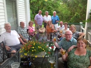 Porch party at bavarian manor