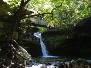 Covered bridge at Winter Clove