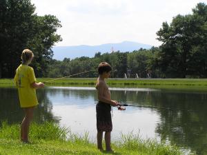 Kids fishing