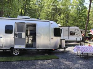 Airstream rental in the woods