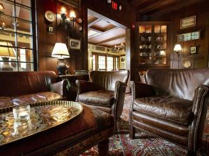 Rustic Leather Seating at Deer Mountain Restaurant