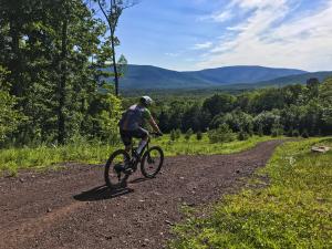 Mountain Biking on Trails in Hunter