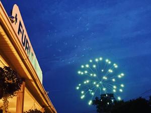 building and firework