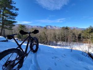 mountain bike on snow