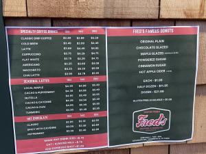 menu in room 1