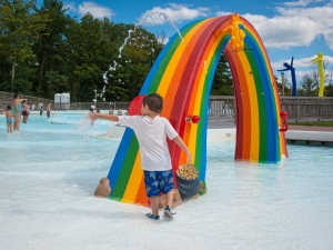 rainbow in wade pool - zoom flume