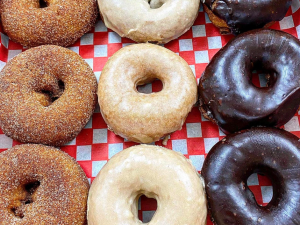 Three different donuts