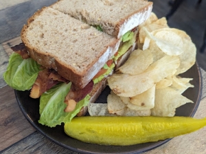 Sandwich and chips