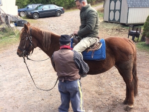 Joe saddling up visitor 