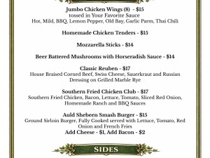 St Patrick's Day party Saturday March 14th 7:00 to 10:00 p.m. with the Kitty Kelly Band at Reilly's Bar & Restaurant East Durham