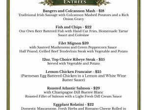 St Patrick's Day party Saturday March 14th 7:00 to 10:00 p.m. with the Kitty Kelly Band at Reilly's Bar & Restaurant East Durham