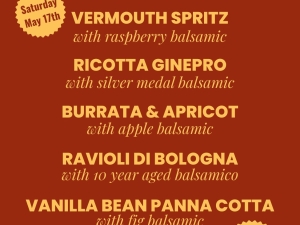 Balsamic Tasting Menu