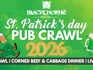 blackthorne resort saint patricks day pub crawl live music bus corned beef and cabbage dinner