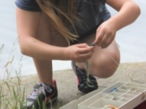 Girl fishing