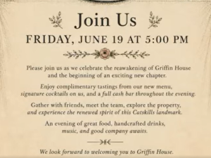 Griffin-House-re-opening-palenville-ny-free-beverage-tasting-new-wedding-venu-things-to-do-this-weekend-great-northern-catskills