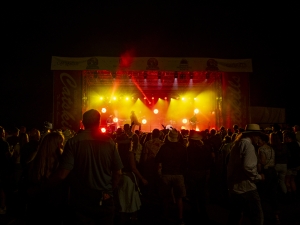 lit up stage