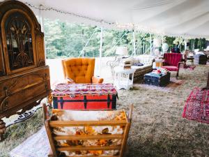 under the tent in room 93
