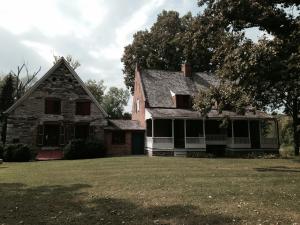 1663 Stone House and 1738 Brick House exterior