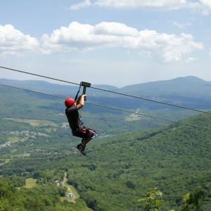 Ziplining over the Catskill Mountains