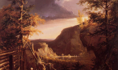 Daniel Boone Sitting At the Door of His Cabin on the Great Osage Lake Kentucky by Thomas Cole