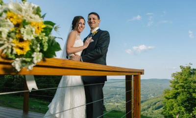 Bride and Groom at windham mountain