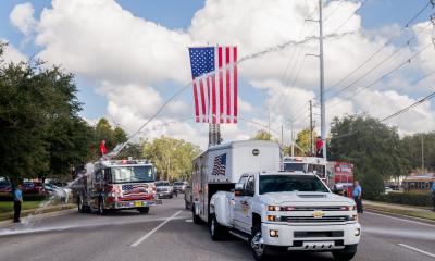 truck and flag