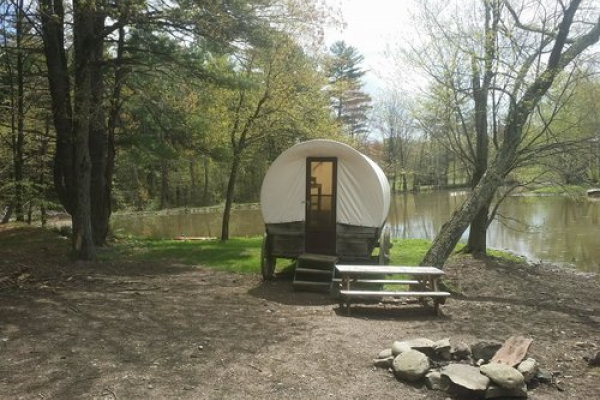 Covered wagon camping