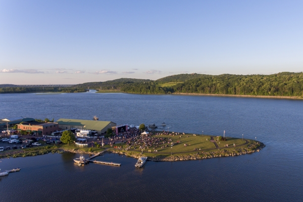 Drone shot of the point 