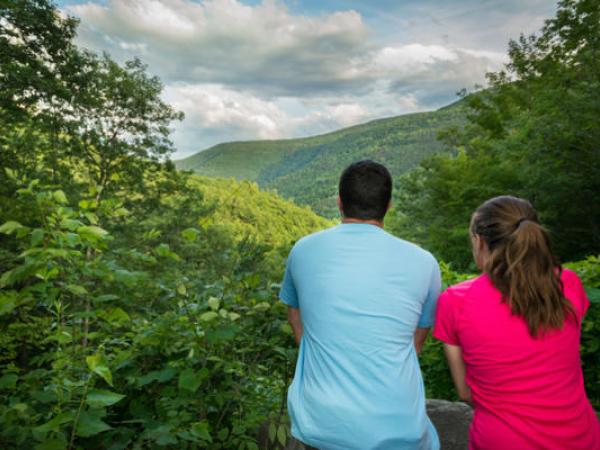 Couple overlooking Kaaterskill Clove