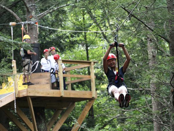 Family friendly ziplining