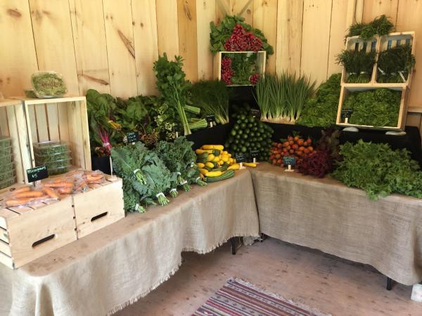 Farmstand with vegetables 