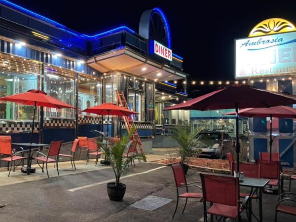 outside building at night