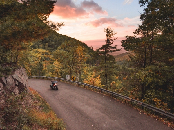 motorcycle on scenic route