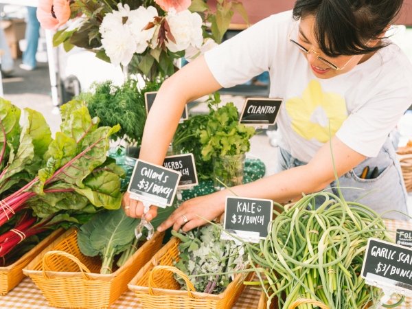 fresh, local produce at the Catskill Farmers' Market