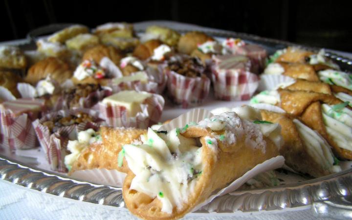 Dessert Platter with a cannoli