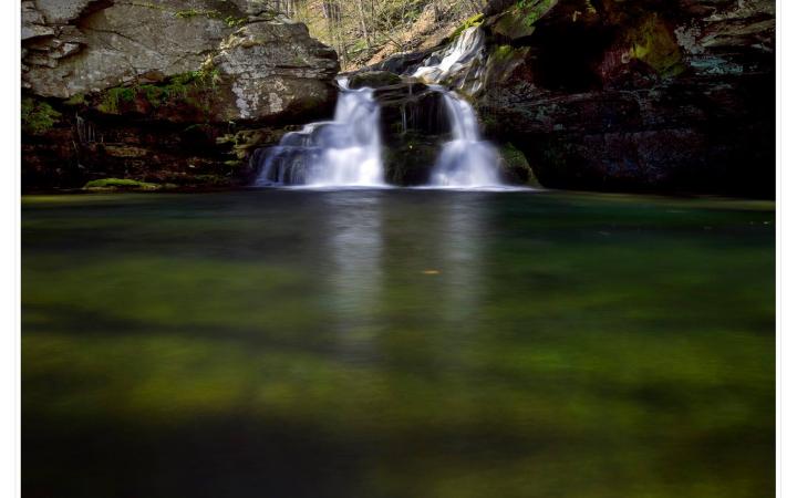 Waterfall near the waterfall house vacation rental