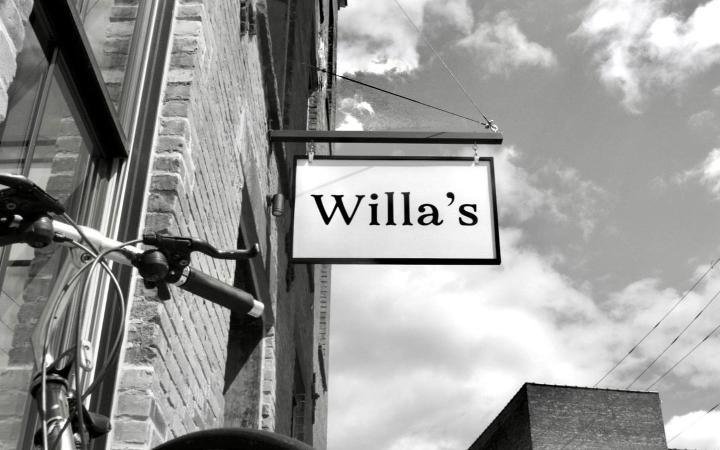 Willa's outside sign