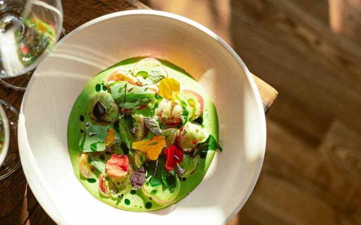 food on a table