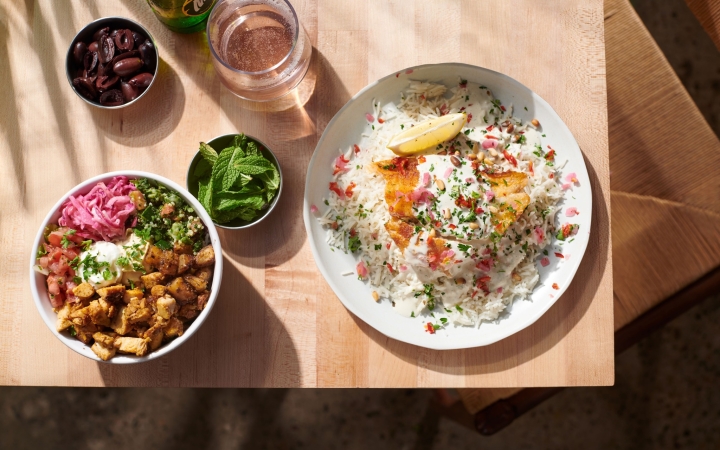 food on a table