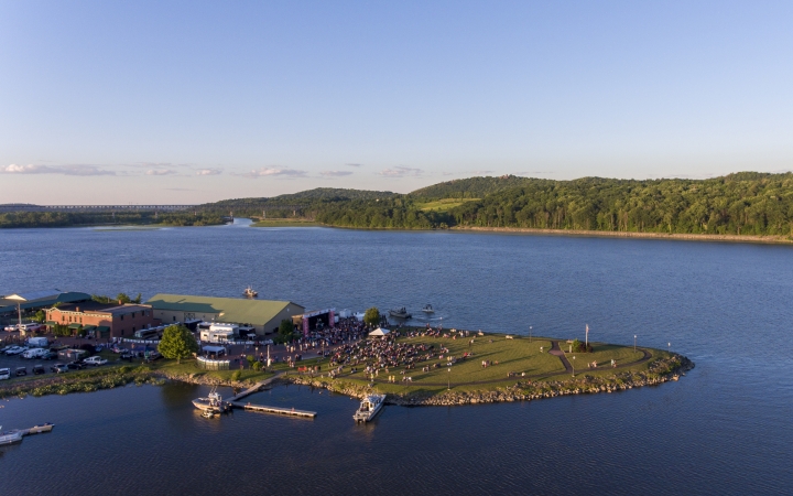 Drone shot of the point 