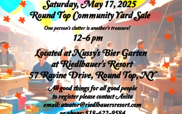 ROUND TOP COMMUNITY YARD SALE at Nussy's Bier Garten at Riedlbauer's Resort