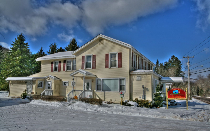 mountain treasure bnb in winter